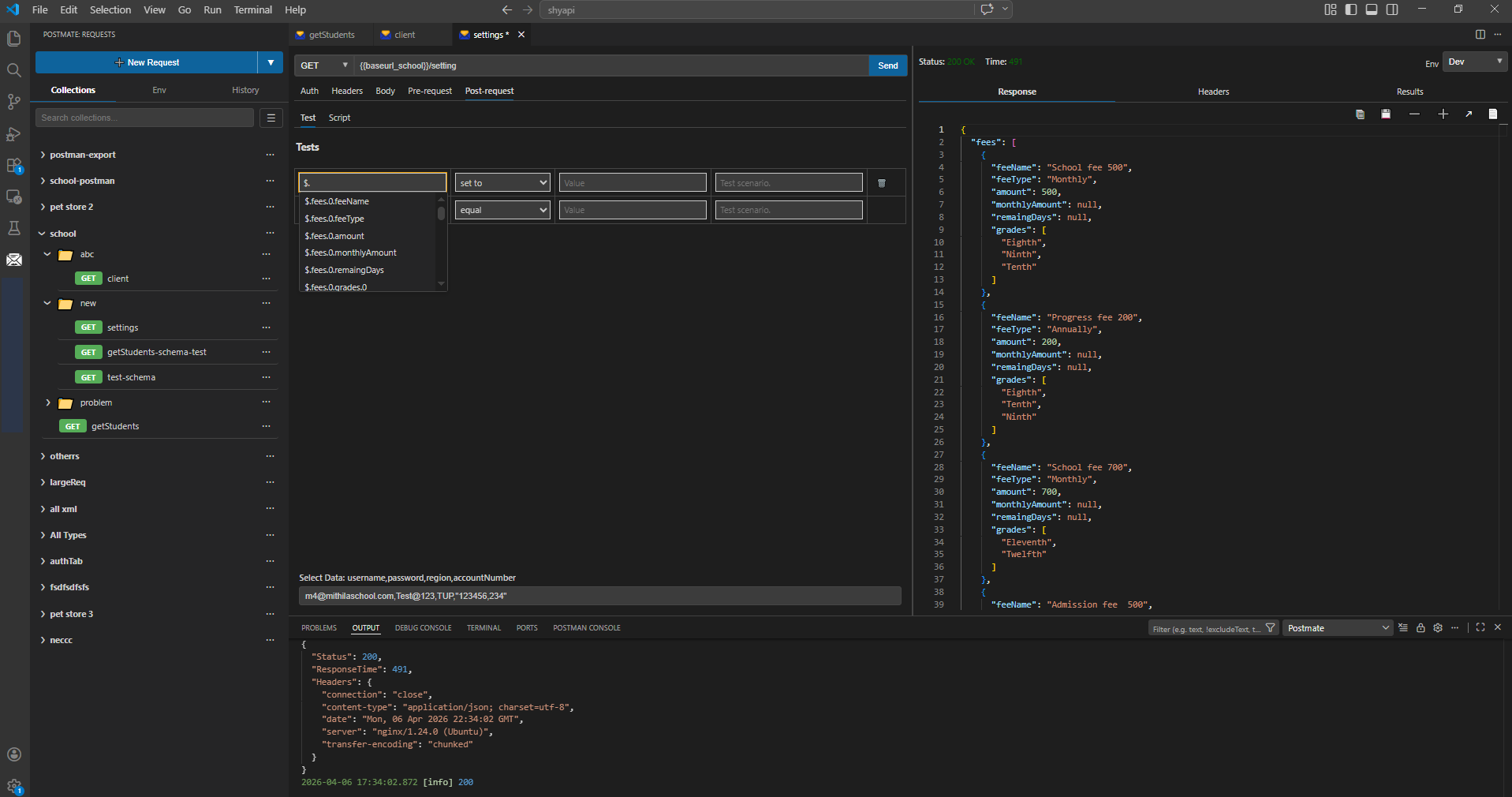 Automatic JSON path suggestions